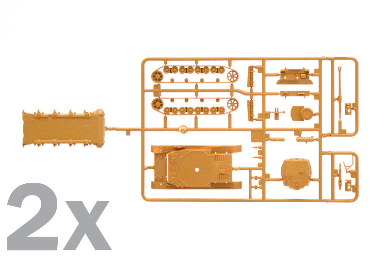 Sd.Kfz. 161 Pz.Kpfw. IV Ausf. F. F1/F2 Tank (Qty 2 – Fast Assembly) 1/72 Scale Model Kit Frames