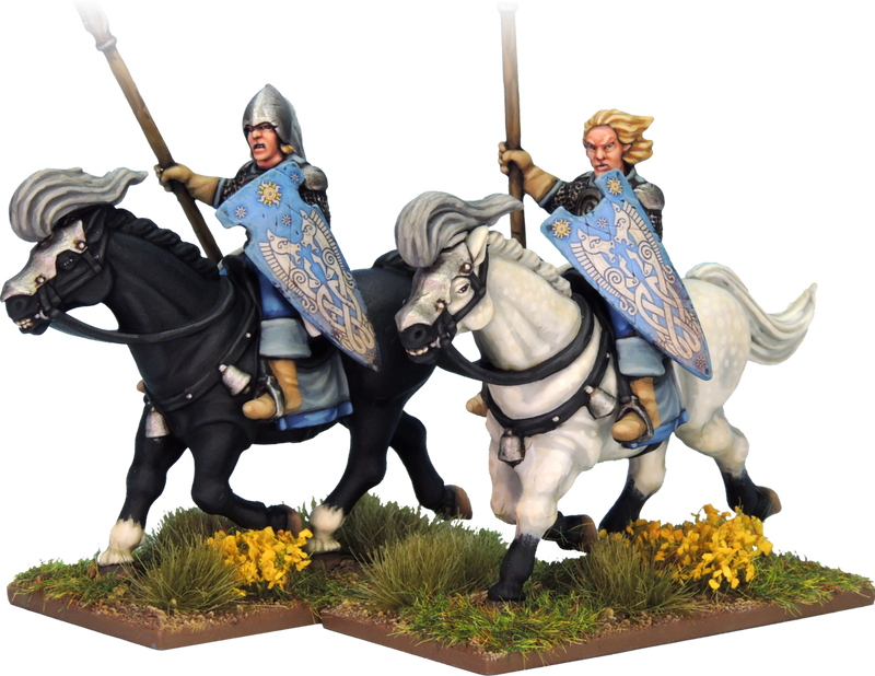 Oathmark Elf Cavalry, 28 mm Scale Model Plastic Figures  Close Up Painted Example