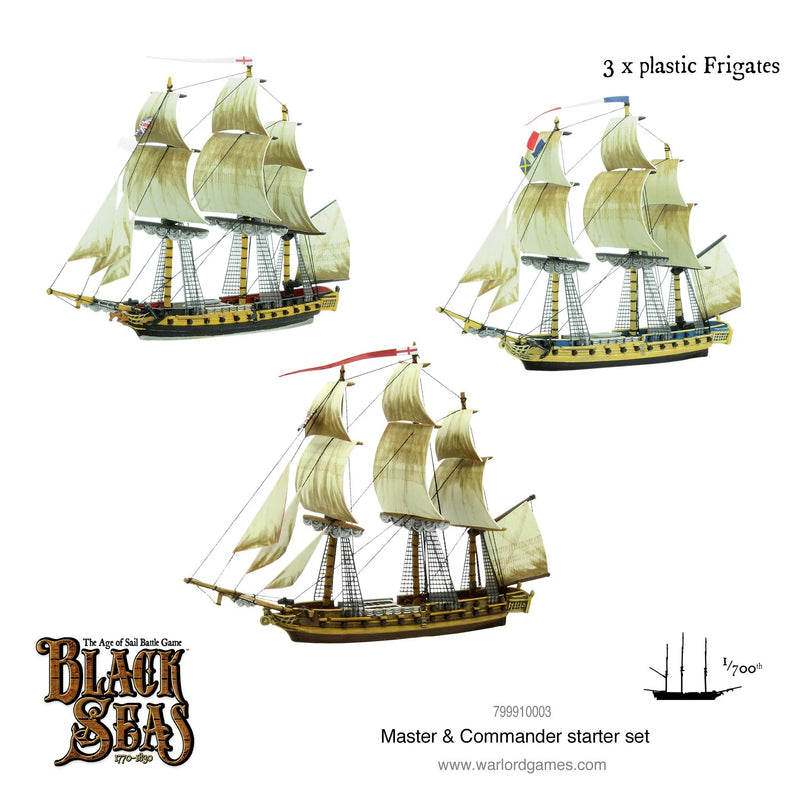 Black Powder Black Seas Master & Commander 1/700 Scale Tabletop Game Frigates