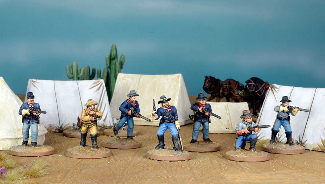 Dead Man’s Hand 7th Cavalry Gang 28 mm Scale Metal Figures Painted Example