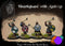Shieldmaiden Hearthguard with Axes, 28 mm Scale Model Metal Figures Painted Examples