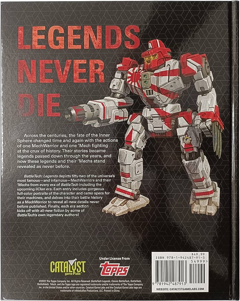 BattleTech: Legends Back Cover