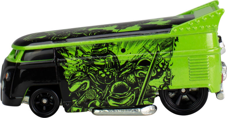 Hot Wheels VW Drag Bus Teenage Mutant Ninja Turtles 1/64 Scale Diecast Car Left Side View