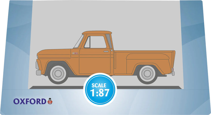 Chevrolet C10 Stepside Pickup 1965 (Orange) 1:87 (HO) Scale Model Display Illustration