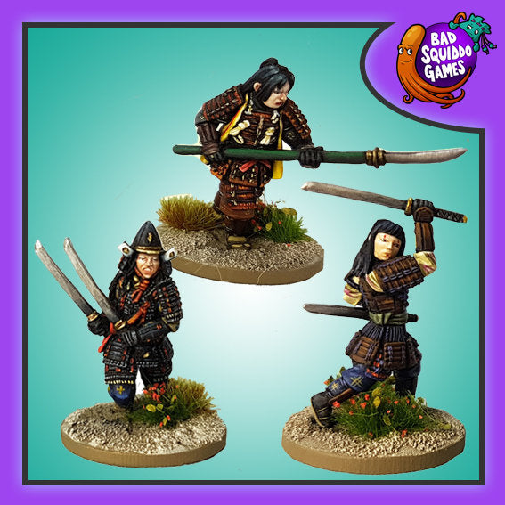 Onna-Musha, 28 mm Scale Model Metal Figures