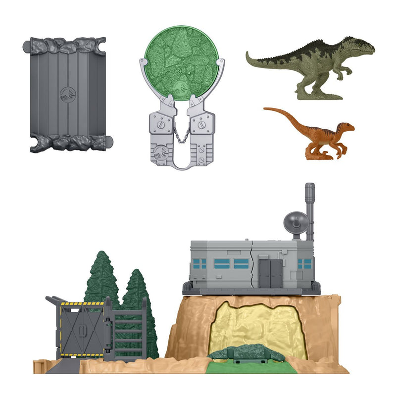 Jurassic World Dominion Gigantosaurus Rampage Mini Figure Playset Contents