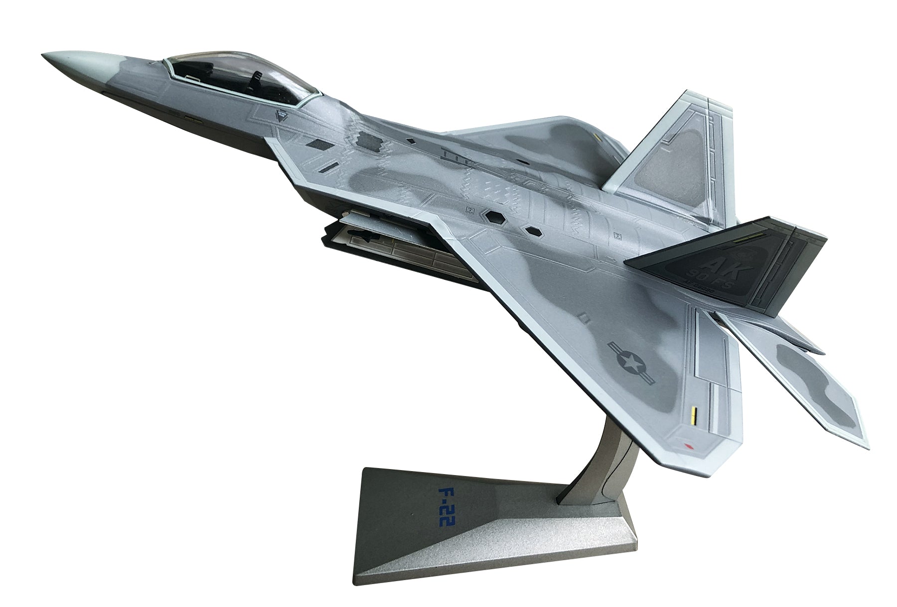 Lockheed Martin F-22 Raptor, 90th Fighter Squadron “Pair O Dice”, 1:72 Scale Diecast Model