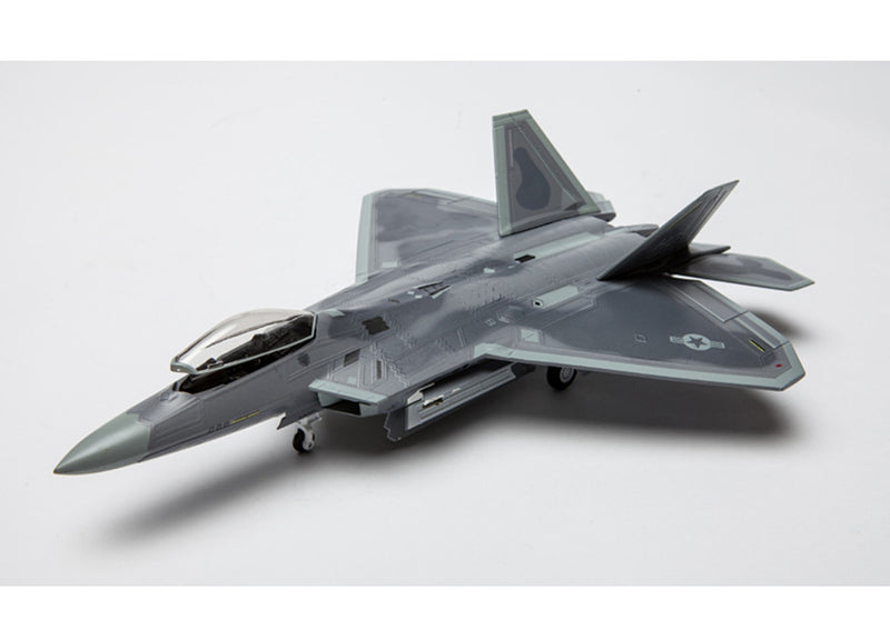 Lockheed Martin F-22 Raptor, 90th Fighter Squadron “Pair O Dice”, 1:72 Scale Diecast Model Left Front View