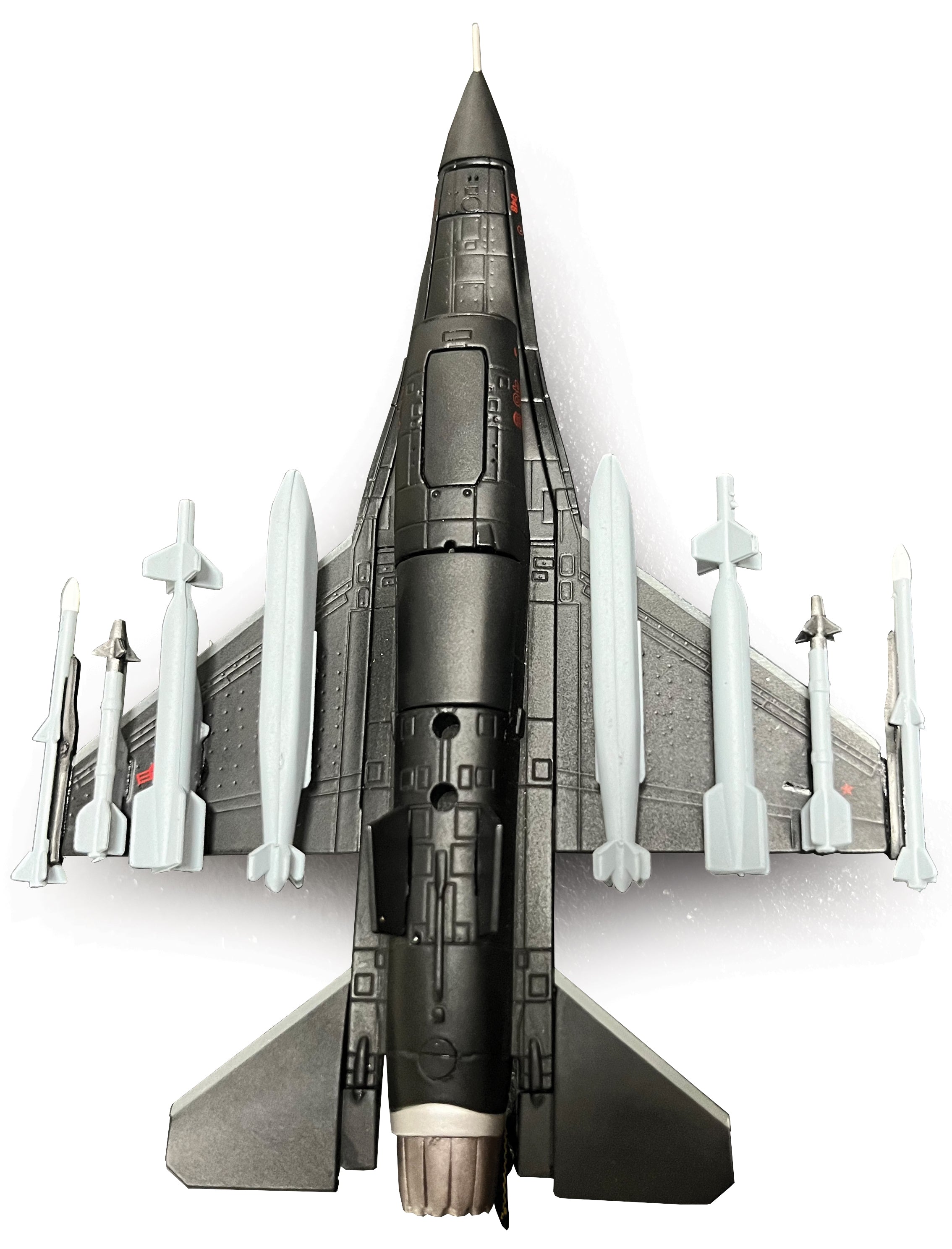 Lockheed Martin (General Dynamics) F-16 Fighting Falcon 64th Aggressor Squadron, 1:100 Scale Diecast Model Bottom View