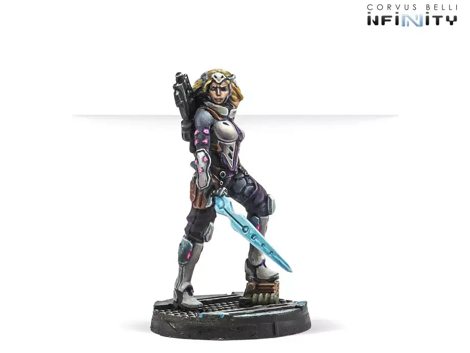 Corvus Belli Infinity ALEPH Alkê NCO with Spitfire 28mm miniature