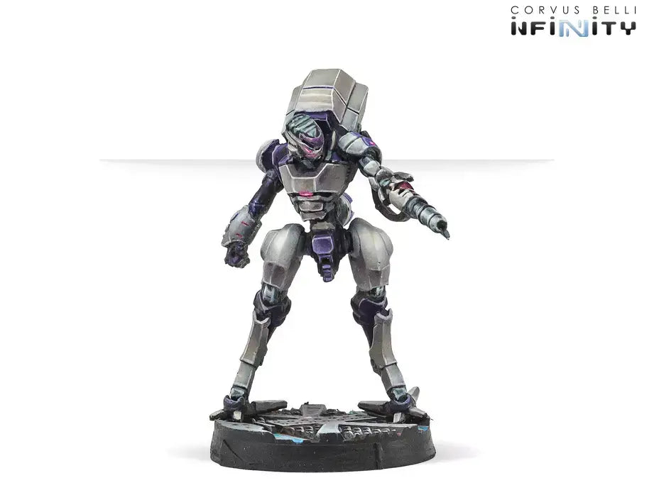 Corvus Belli Infinity ALEPH Devabot Charybdis with Heavy Flamethrower