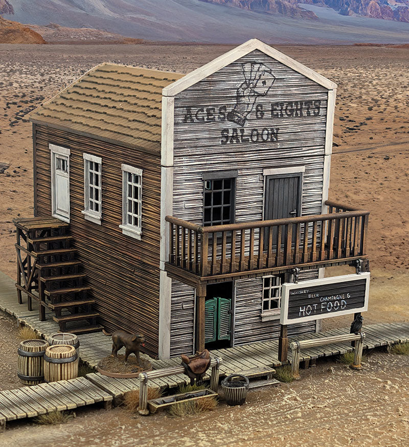 Dead Man’s Hand Aces & Eights Saloon 28 mm Scale Model Plastic Scenery