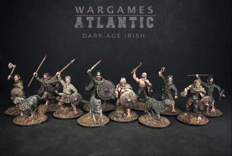 Dark Age Irish Warriors, 28 mm Scale Model Plastic Figures Painted Example