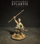 Dark Age Irish Warriors, 28 mm Scale Model Plastic Figures Spearman Close Up