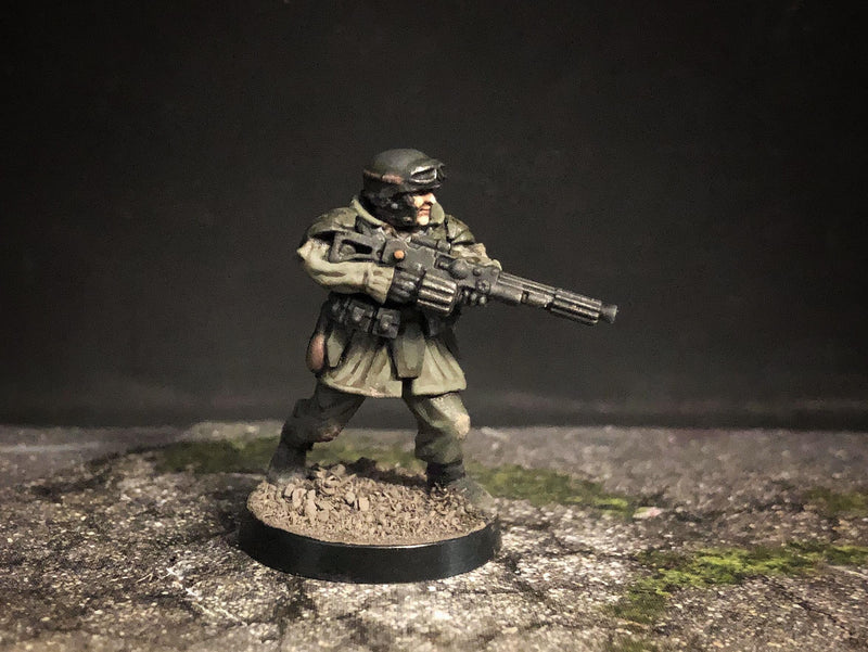 Raumjäger Infantry, 28 mm Scale Model Plastic Figures Close Up