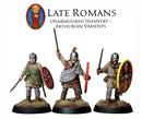 Late Roman Unarmored Infantry, 28 mm Scale Model Plastic Figures Painted Example Swordsmen