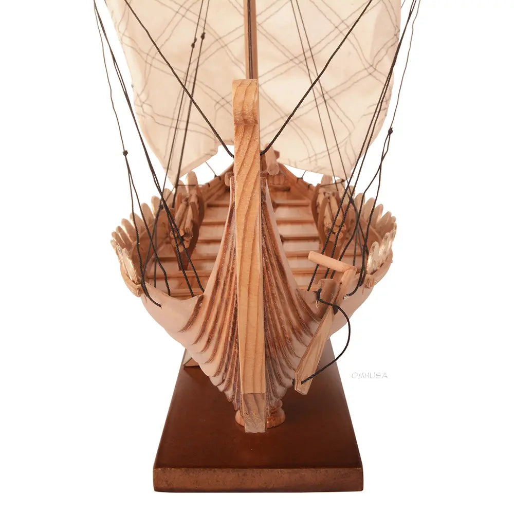 Viking Wooden Scale Model Stern View