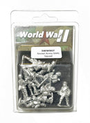 Second World War Soviet Army SMG Squad, 28 mm Scale Model Metallic Figures Blister Packaging