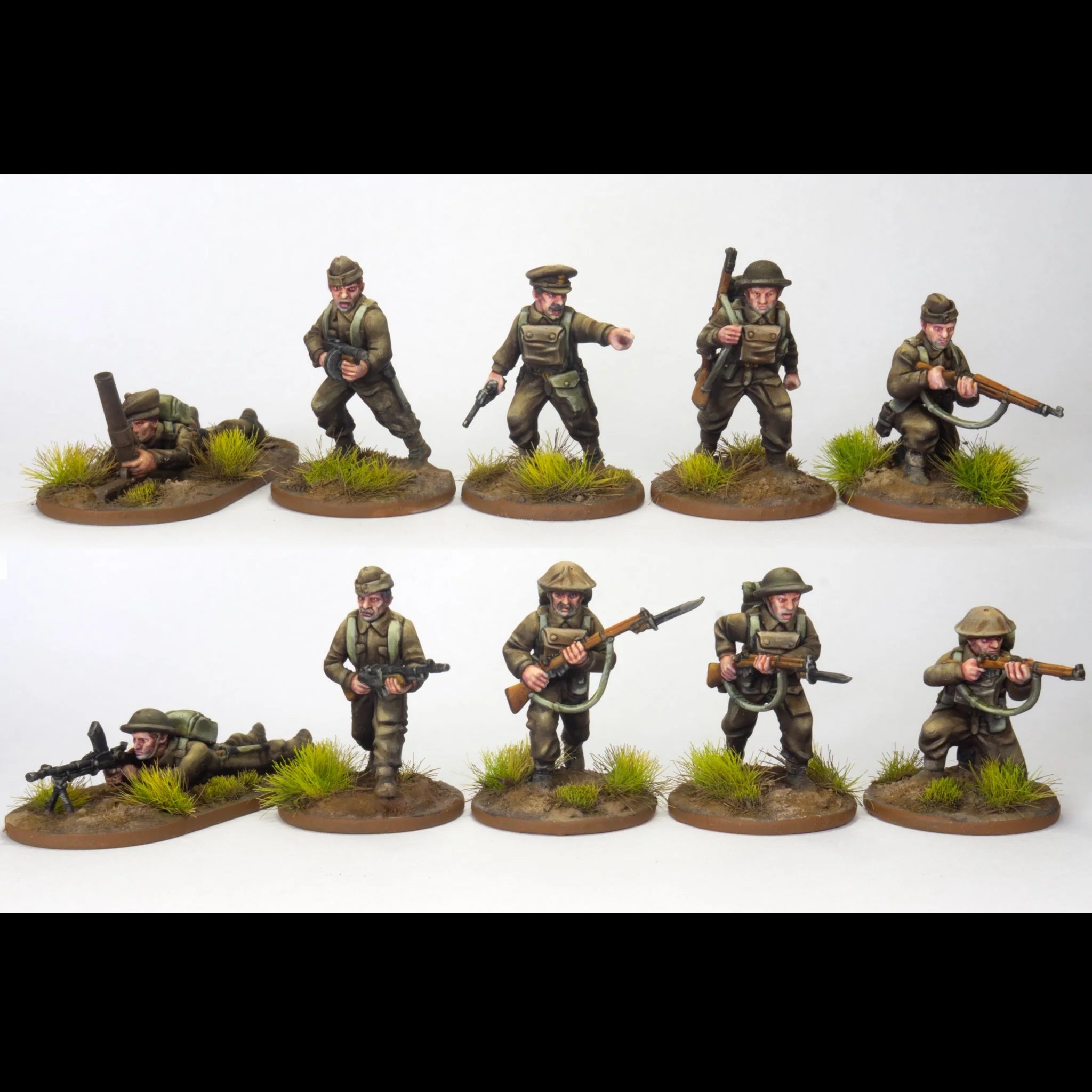 British Expeditionary Force 28 mm Scale Model Plastic Figures Painted Example