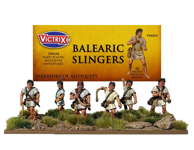 Balearic Slingers, 28 mm Scale Model Plastic Figures
