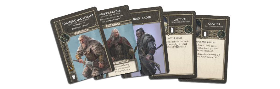 A Song of Ice & Fire Free Folk Starter Miniatures Game Set Sample Game Cards