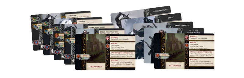 A Song of Ice & Fire Night’s Watch Starter Miniatures Game Set Sample  Cards