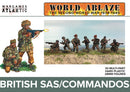 British SAS/Commandos, 28 mm Scale Model Plastic Figures