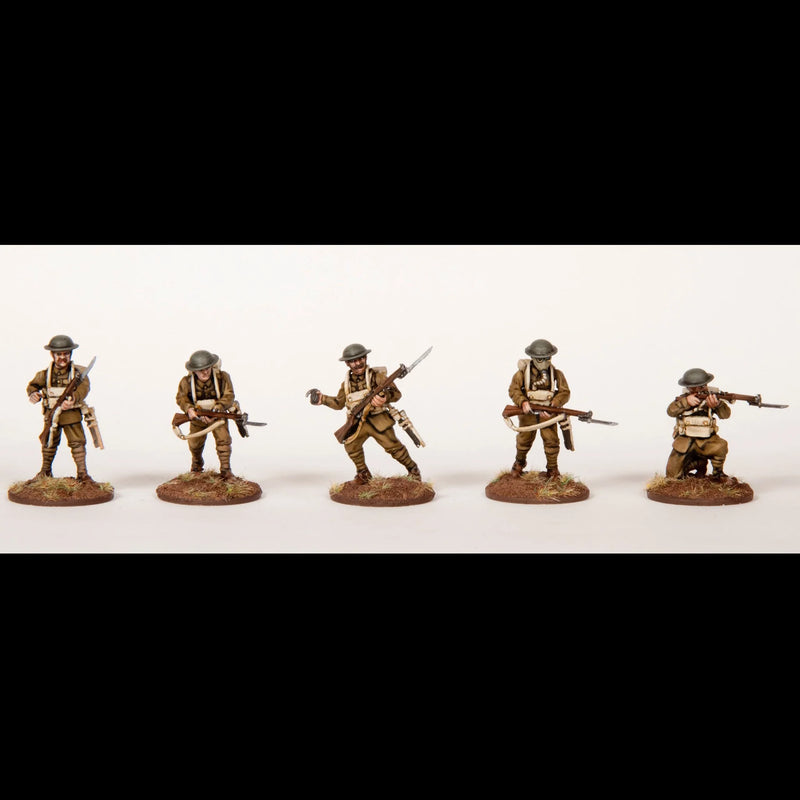 British Infantry (1916-1918), 28 mm Scale Model Plastic Figures Poses 1