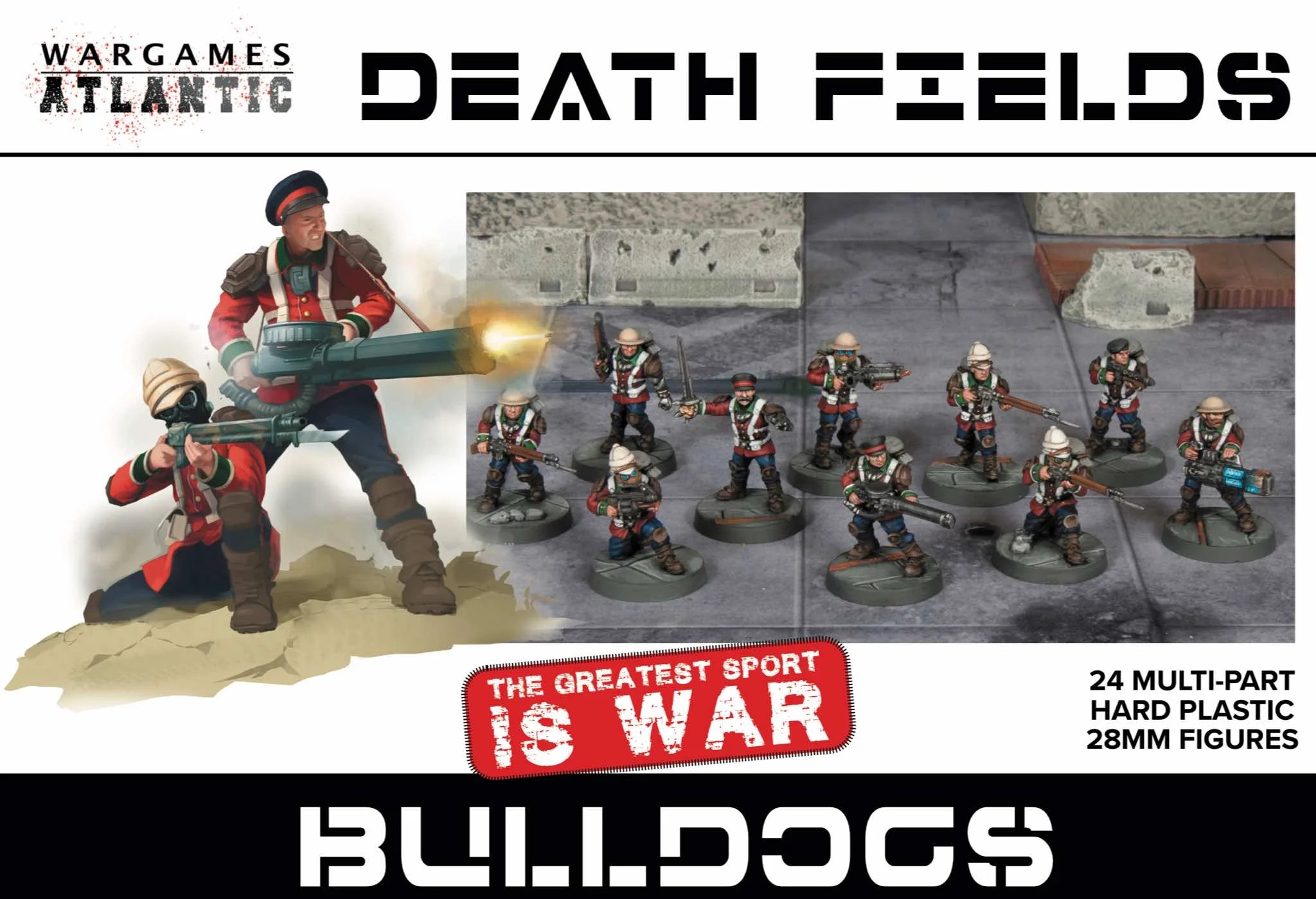 Bulldogs, 28 mm Scale Model Plastic Figures