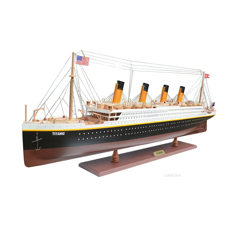 RMS Titanic (Extra Large) Wooden Scale Model Port Bow View