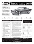 1966 Shelby Mustang GT350H 1/24 Scale Model Kit Instructions Page 1