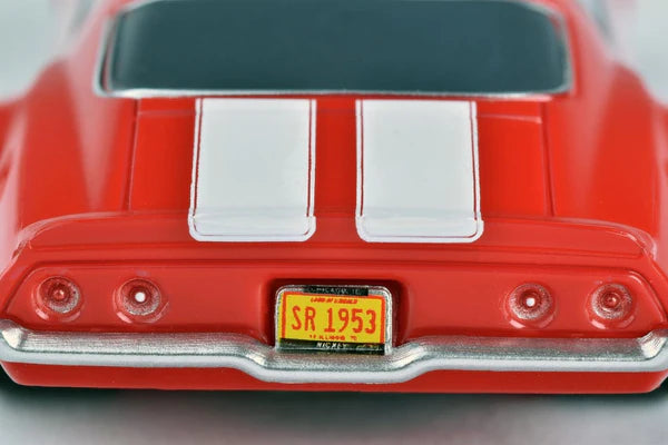 Chevrolet Camaro SS350 (Red) 1/64 Scale Slot Car Rear View