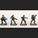 Cannon Fodder, 28 mm Scale Model Plastic Figures Pose Close Up