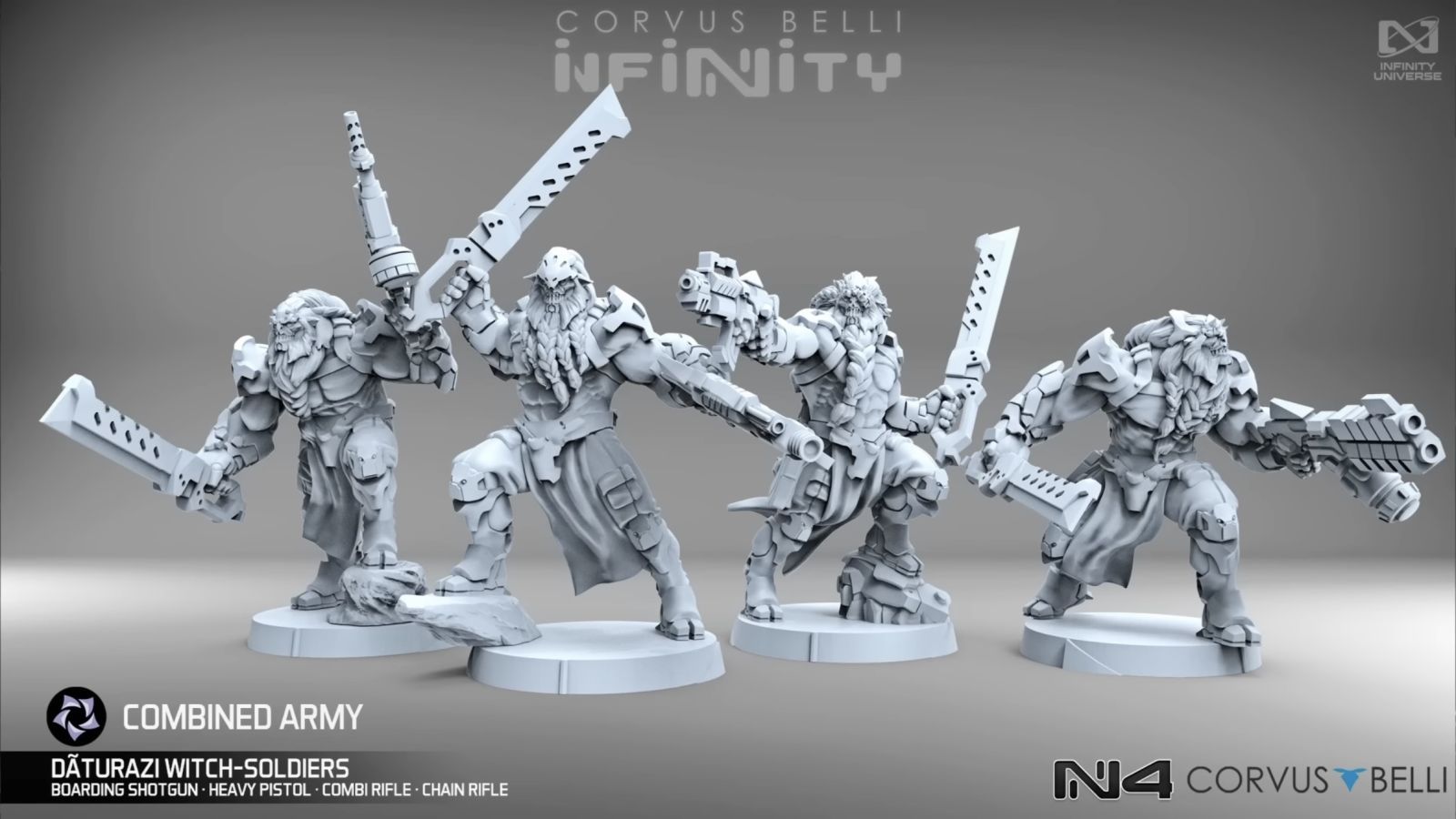 Corvus Belli Infinity Daturazi Witch Soldiers Renderings