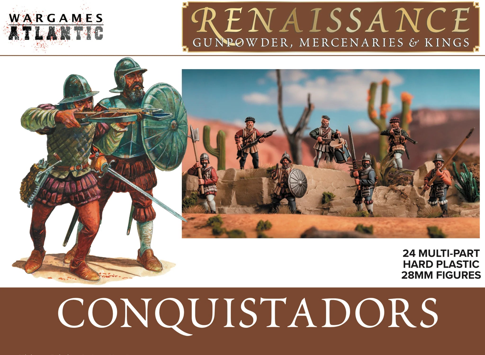 Conquistadors 28 mm Scale Model Plastic Figures