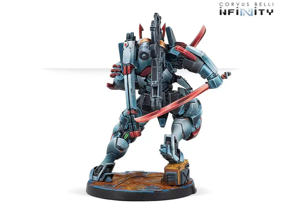 Corvus Belli Infinity JSA Mechazoid Sokorentai assembled plastic miniature back view