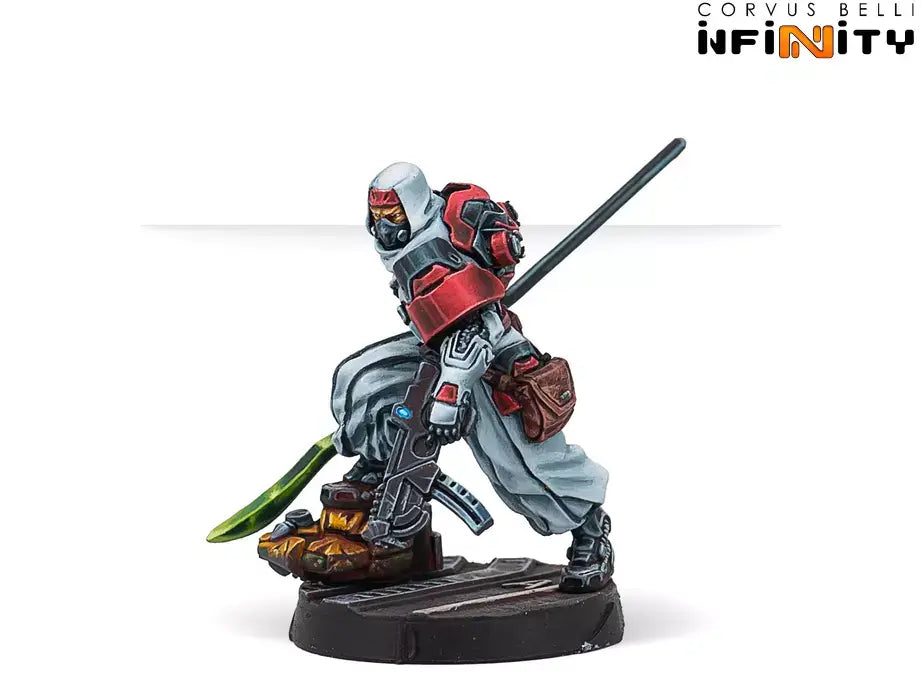 Corvus Belli Infinity JSA Sohei miniatures with Submachine Gun