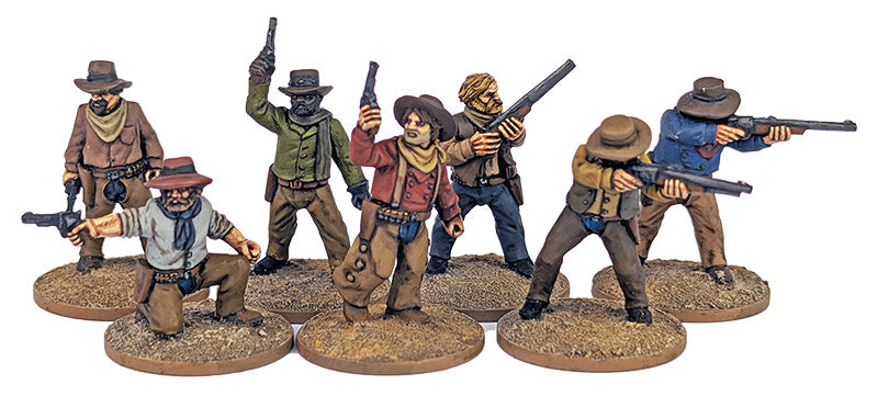 Dead Man’s Hand Cowboys 28 mm Scale Metal Figures Painted Examples