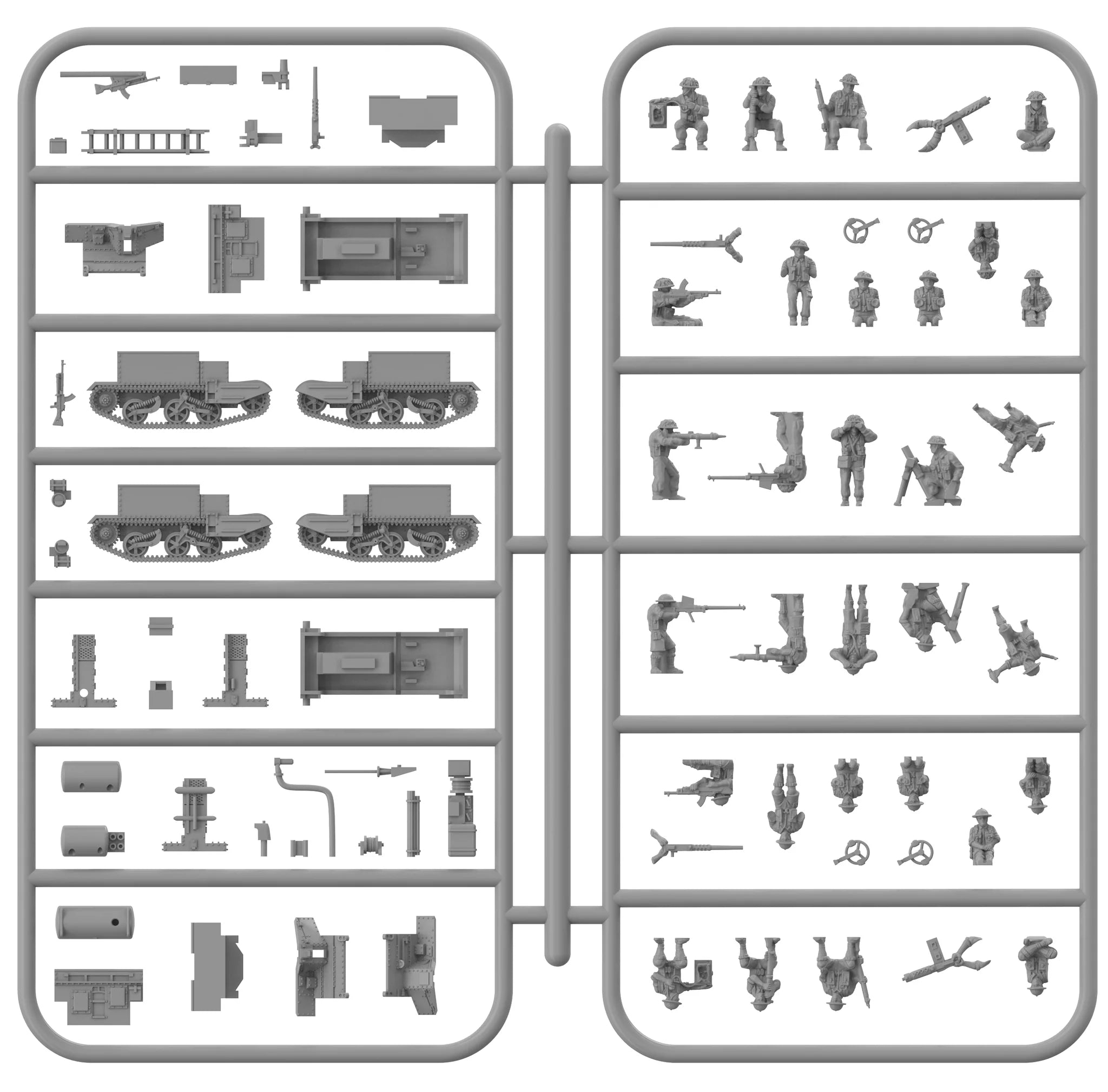 British Universal Carrier, 1:144 (12 mm) Scale Model Example Frame