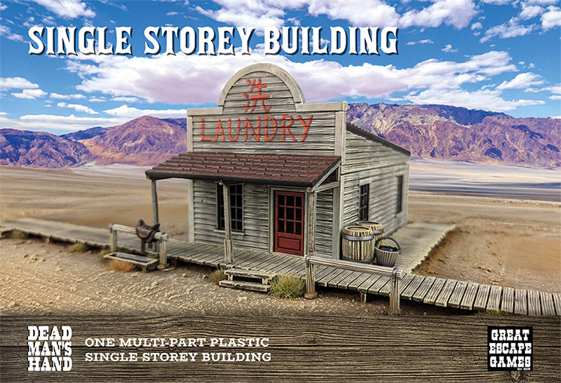 Dead Man’s Hand Single Storey Building 28 mm Scale Model Plastic Scenery Packaging