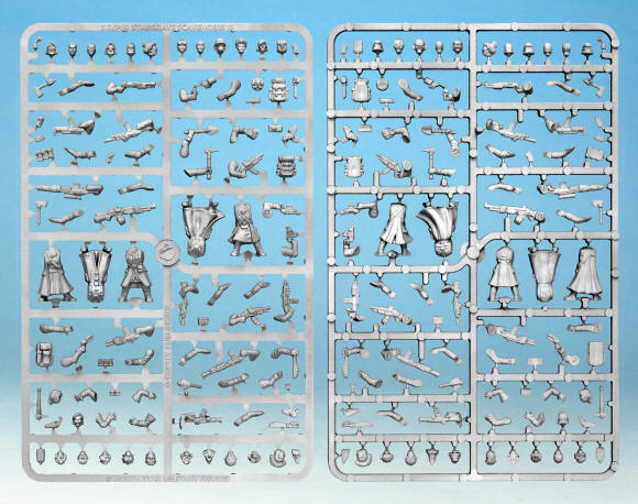 Stargrave Scavengers II, 28 mm Scale Model Plastic Figures Frames