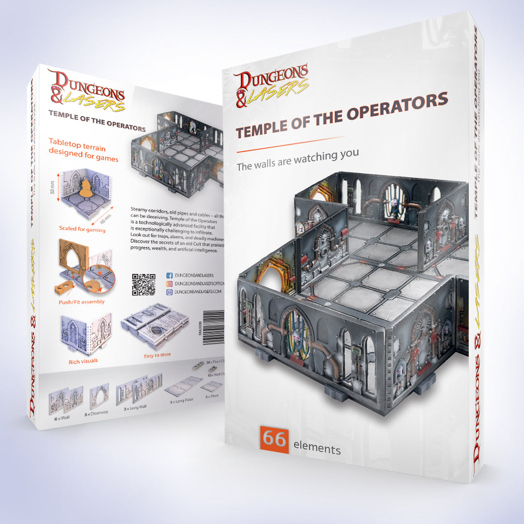 Dungeons & Lasers Temple of the Operators Packaging