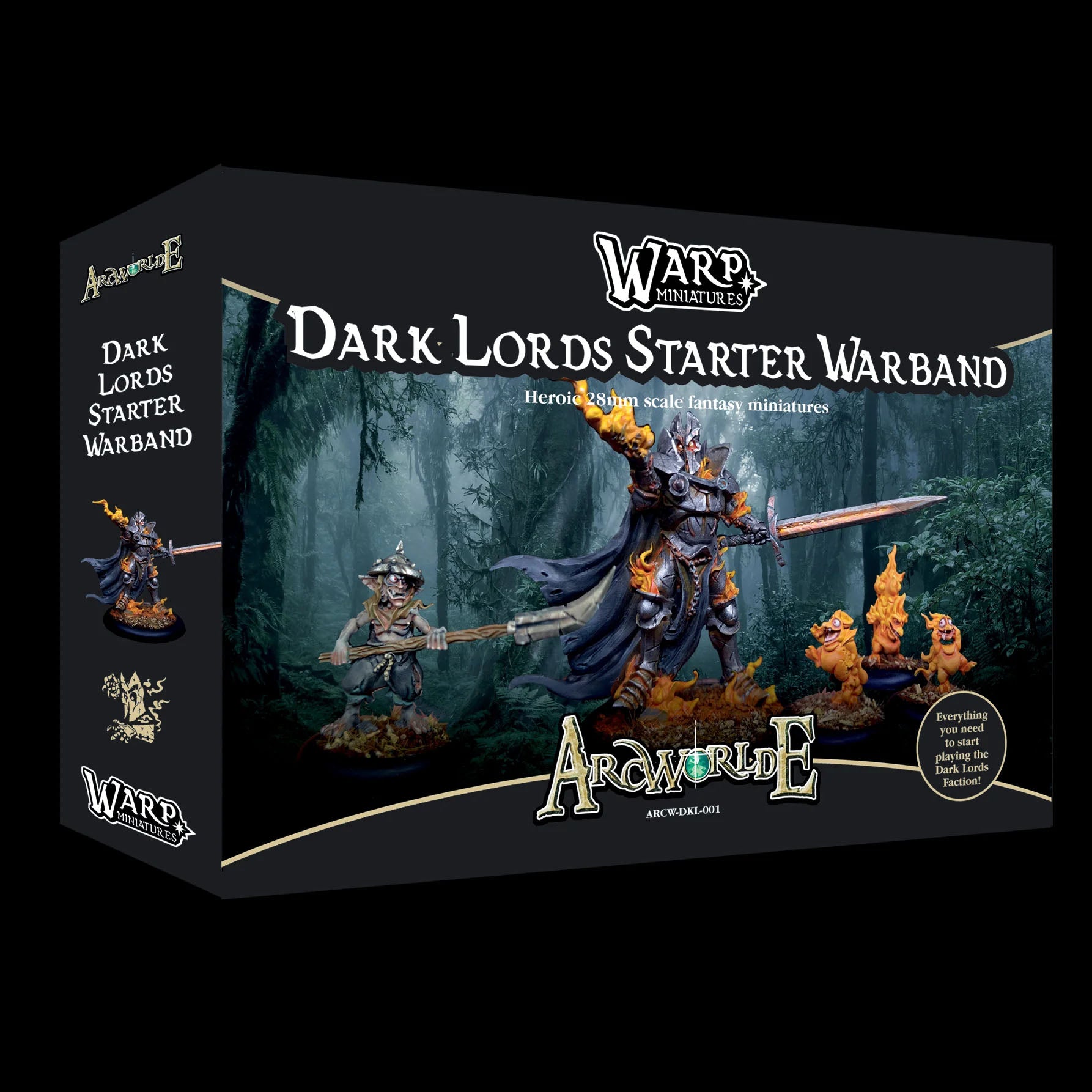 ArcWorlde Dark Lord Starter Warband, 28 mm Scale Model Metal Figures