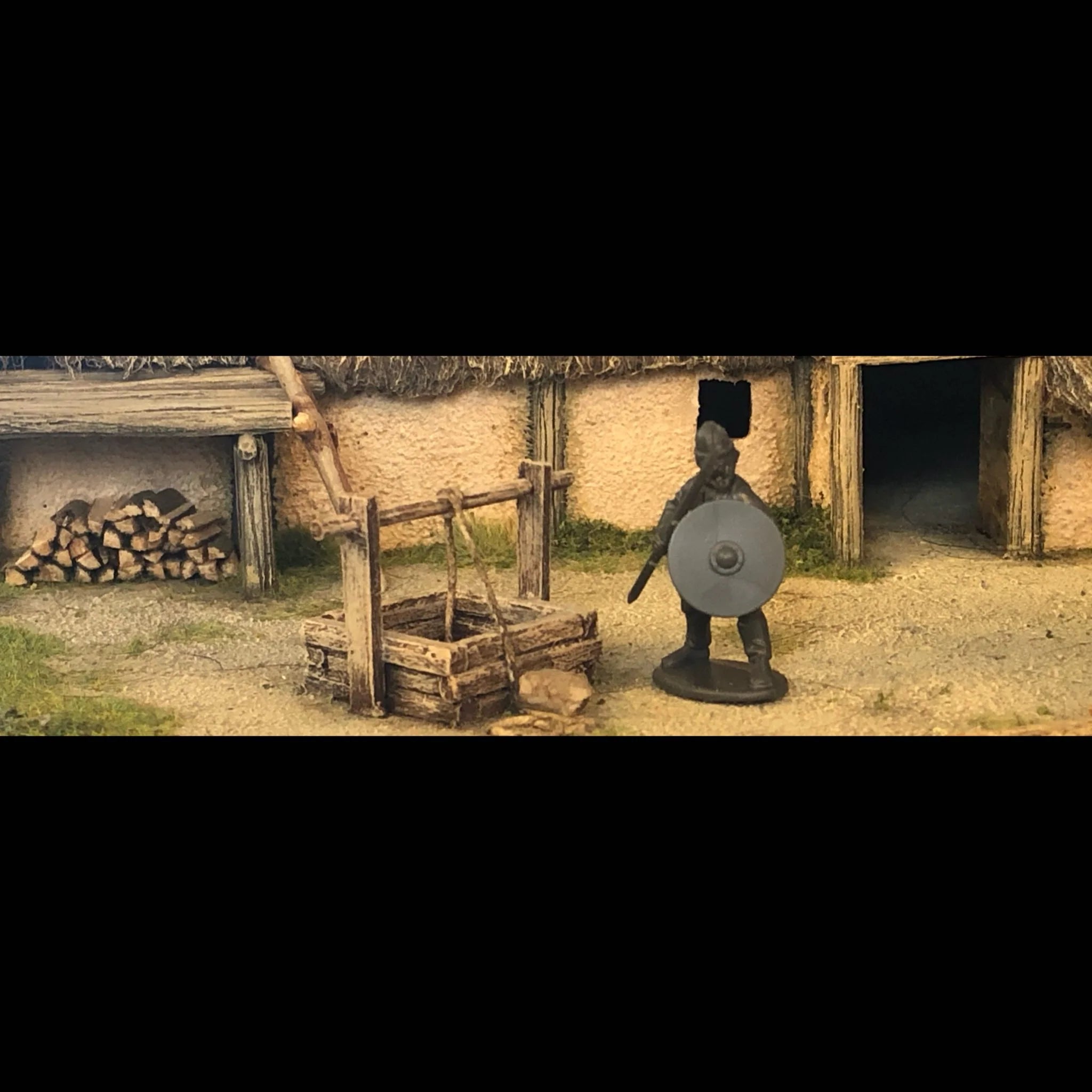 Dark Age Shields, 28 mm Scale Front View Size Comparison