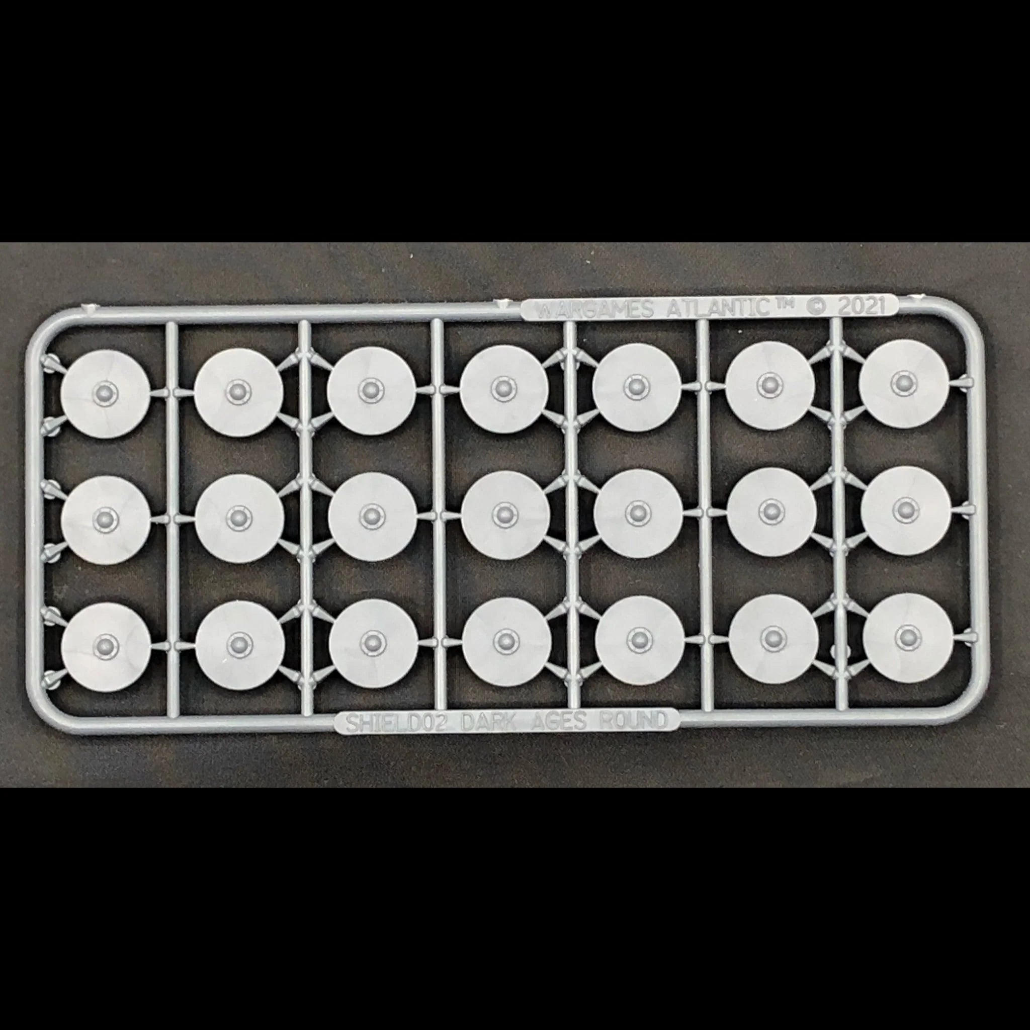 Dark Age Shields, 28 mm Scale Example Frame Front