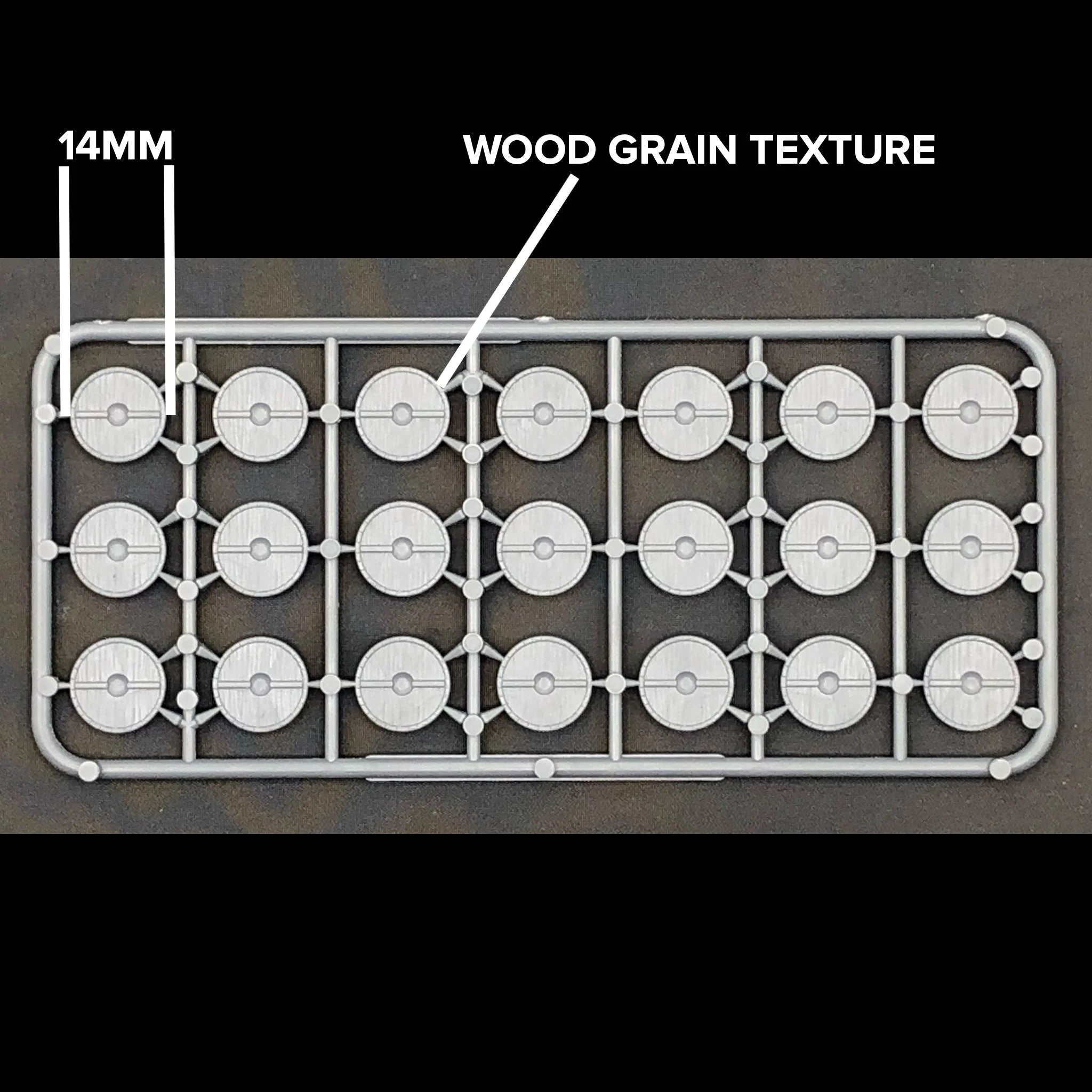 Dark Age Shields, 28 mm Scale Sizing