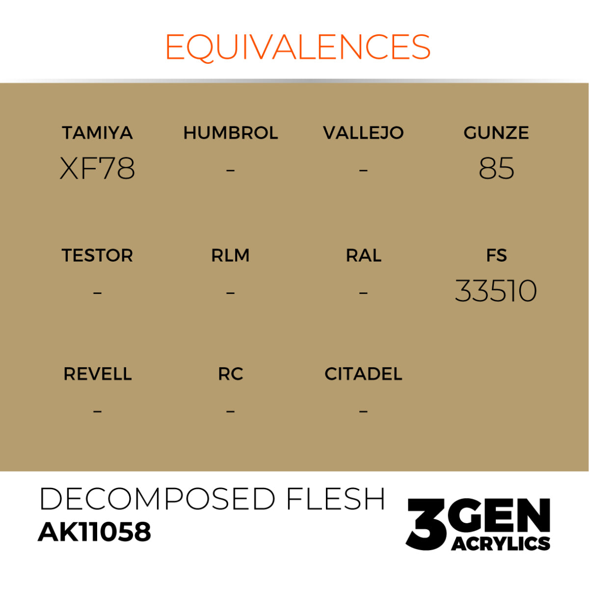 Leather And Buckles Acrylic Paint Set (Box of 6 Paints) Decomposed Flesh Equivalences
