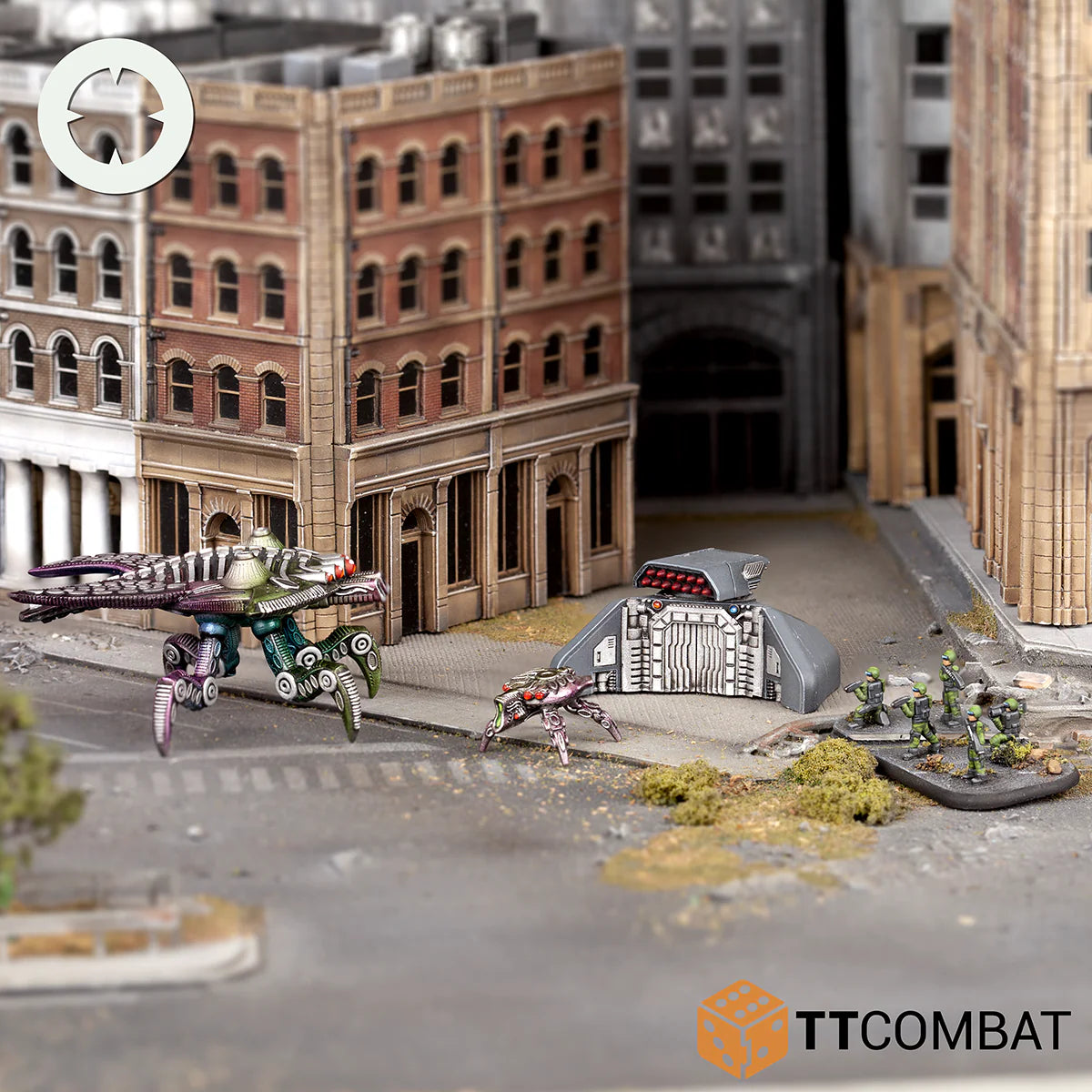 Dropzone Commander Bunker Complex 10mm Scale Model Acessories Kit Sample Game Setup