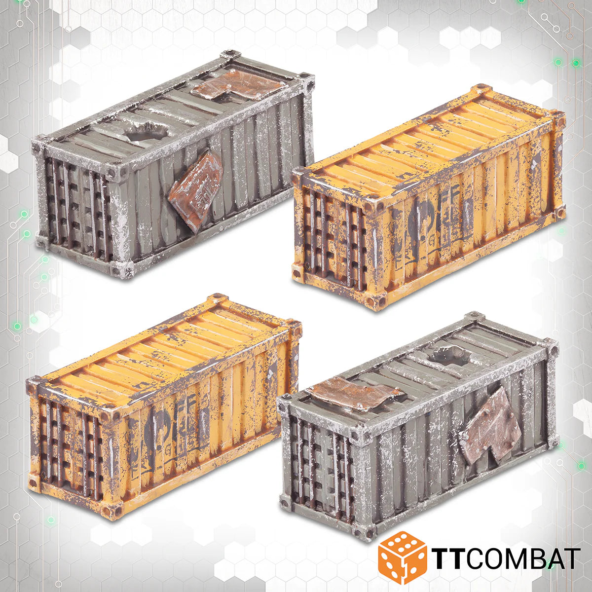 Dropzone Commander Shipping Containers 10mm Scale Model Accessories Kit Example Small Containers