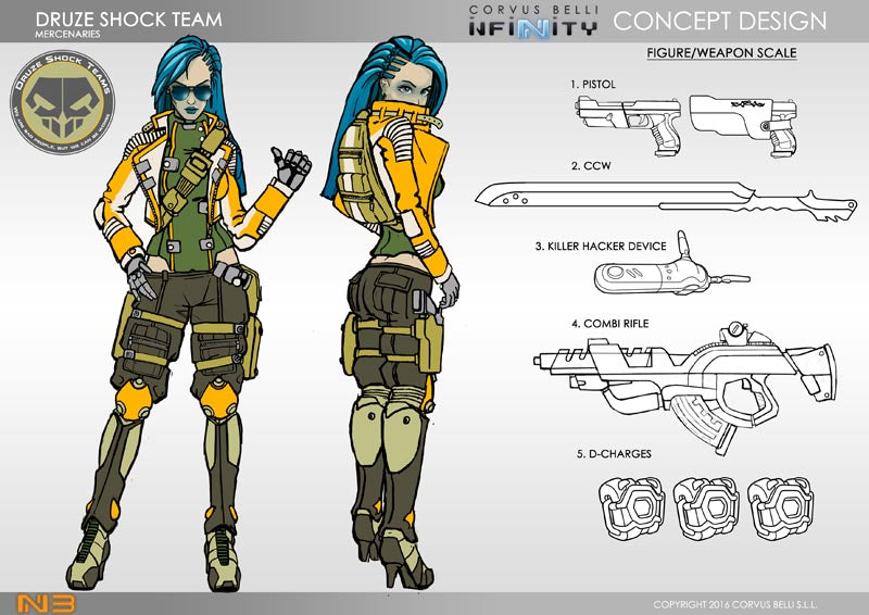 Corvus Belli Infinity NA2 Druze Conecpt Design
